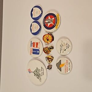 1990 1991 Desert Storm Shield Lapel Pin Button Lot